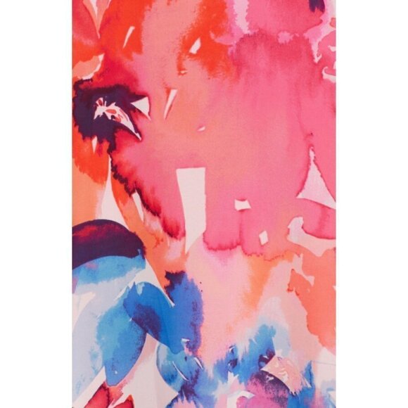 💕ELIZA J💕 Halter Neck Maxi Dress ~ Bold Watercolor Abstract Floral Print 8 NWT - Picture 7 of 16